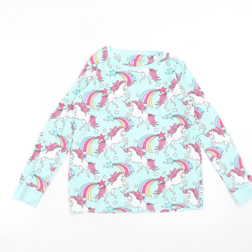 NEXT Girls Green Solid  Top Pyjama Top Size 12 Years  - Unicorn