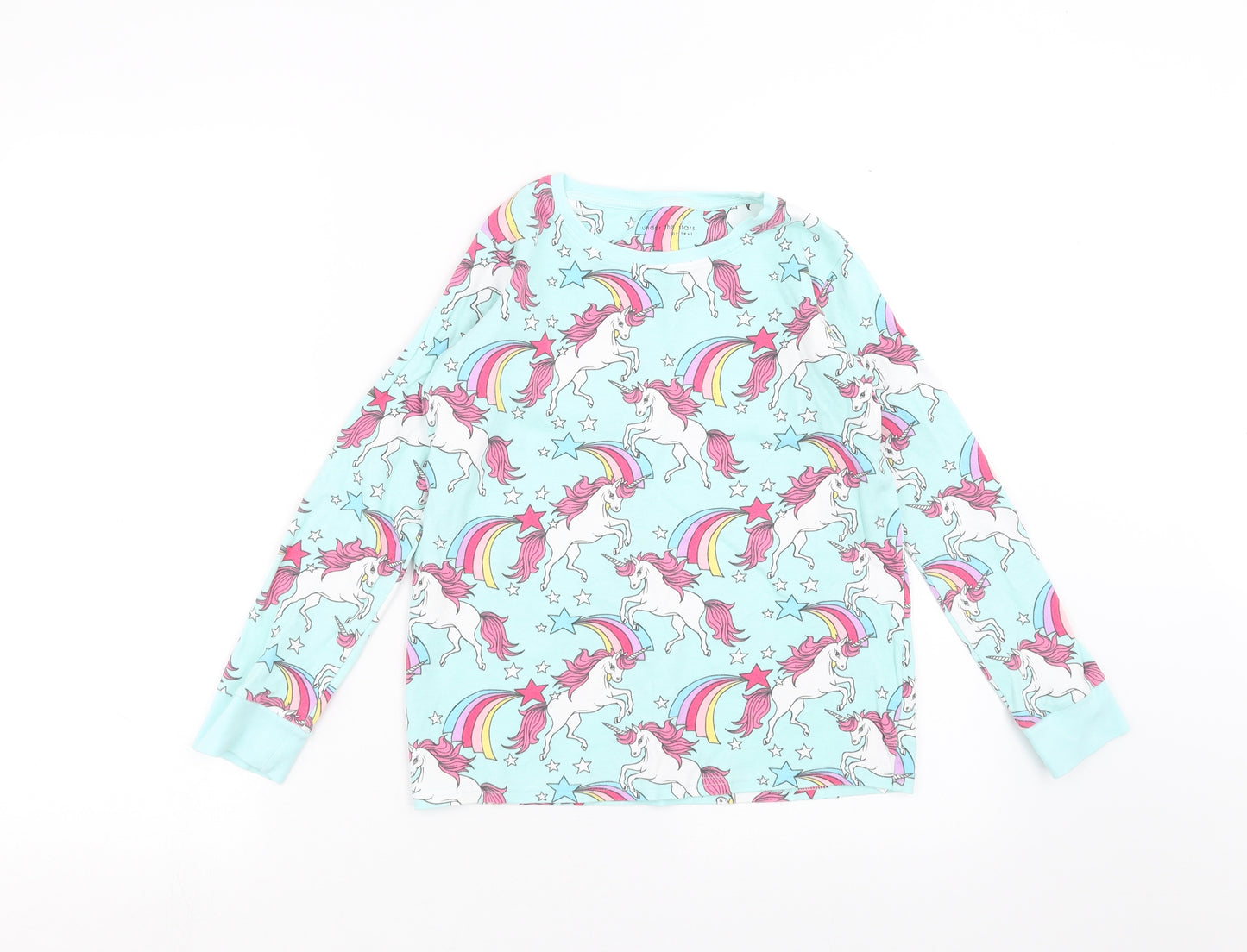 NEXT Girls Green Solid  Top Pyjama Top Size 12 Years  - Unicorn