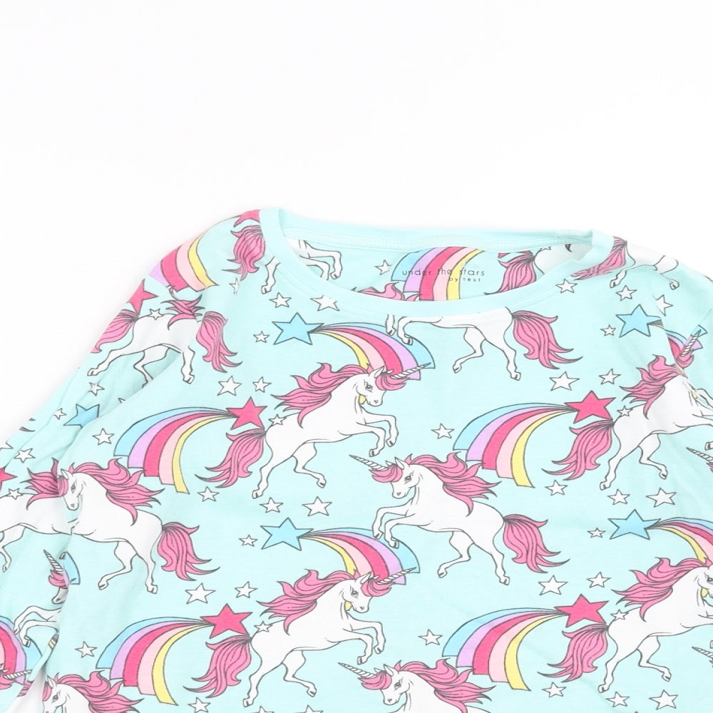 NEXT Girls Green Solid  Top Pyjama Top Size 12 Years  - Unicorn