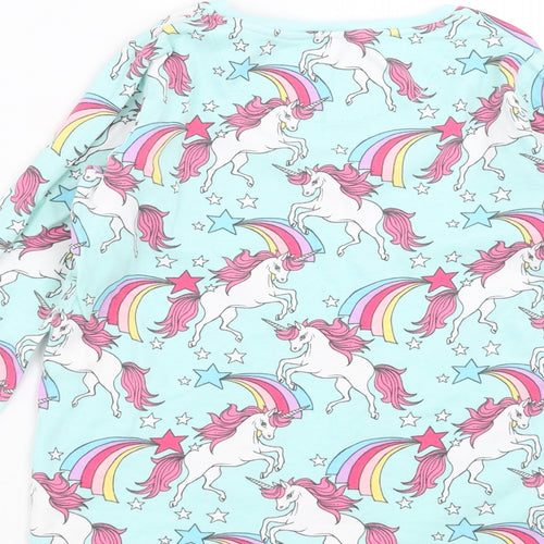 NEXT Girls Green Solid  Top Pyjama Top Size 12 Years  - Unicorn