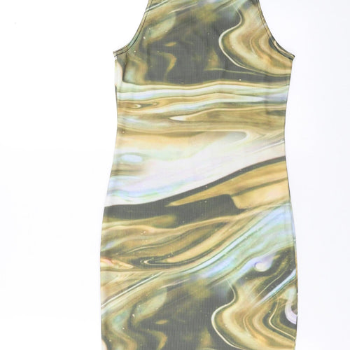 PRETTYLITTLETHING Womens Green   Tank Dress  Size 4