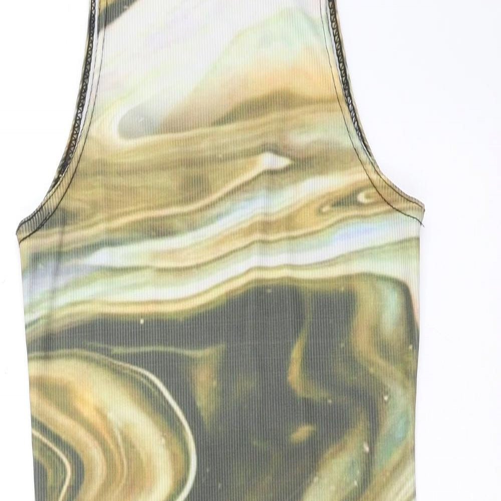 PRETTYLITTLETHING Womens Green   Tank Dress  Size 4