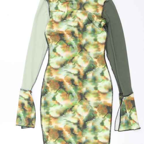 PRETTYLITTLETHING Womens Green   Bodycon  Size 4