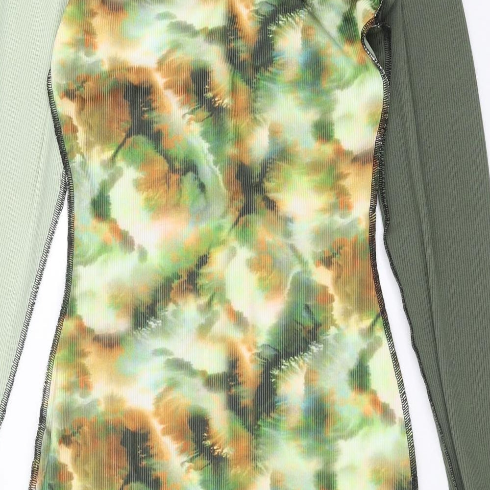 PRETTYLITTLETHING Womens Green   Bodycon  Size 4