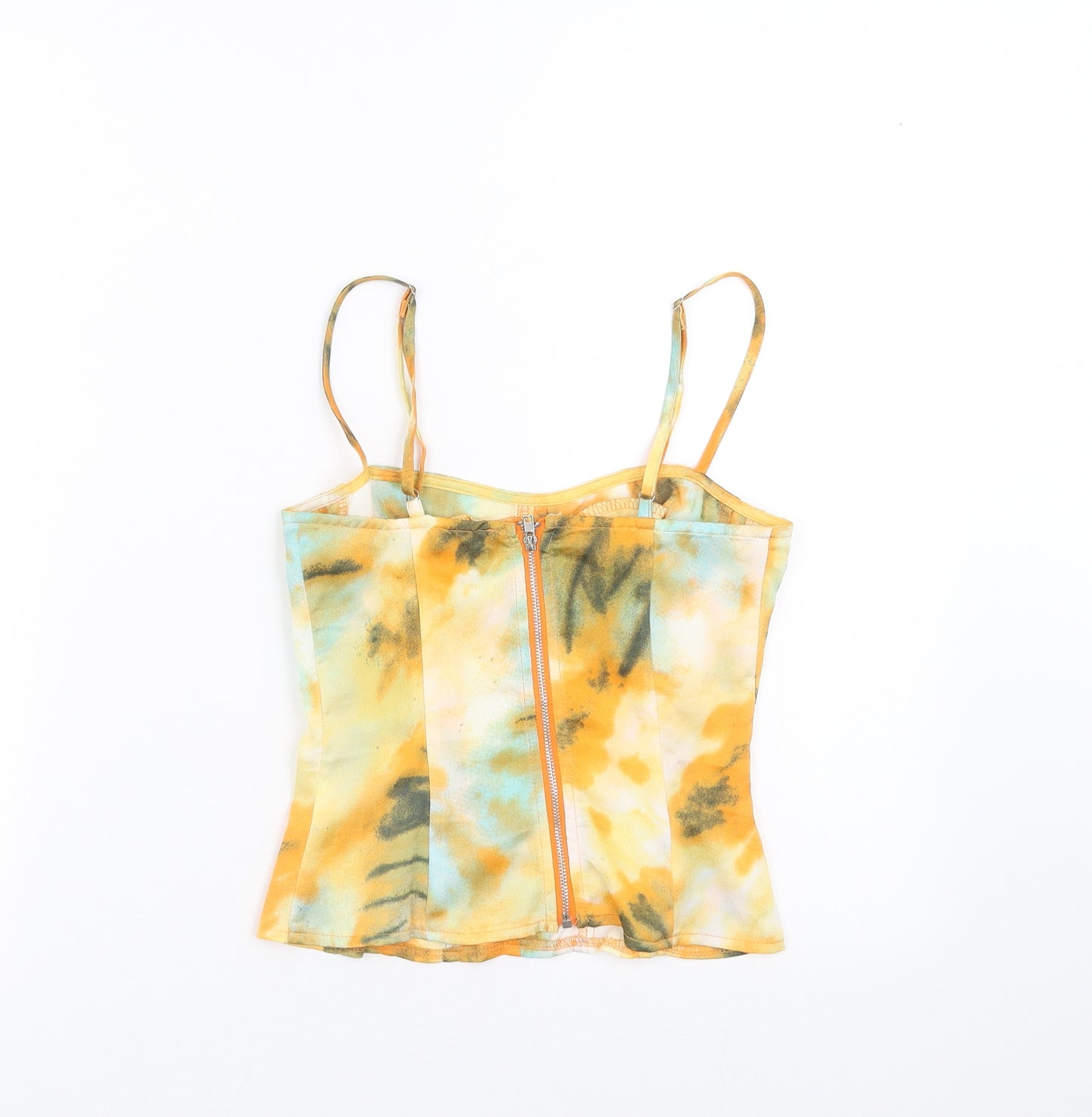 PRETTYLITTLETHING Womens Orange   Camisole Blouse Size 4
