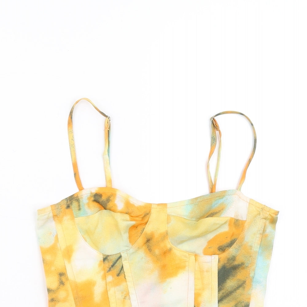 PRETTYLITTLETHING Womens Orange   Camisole Blouse Size 4