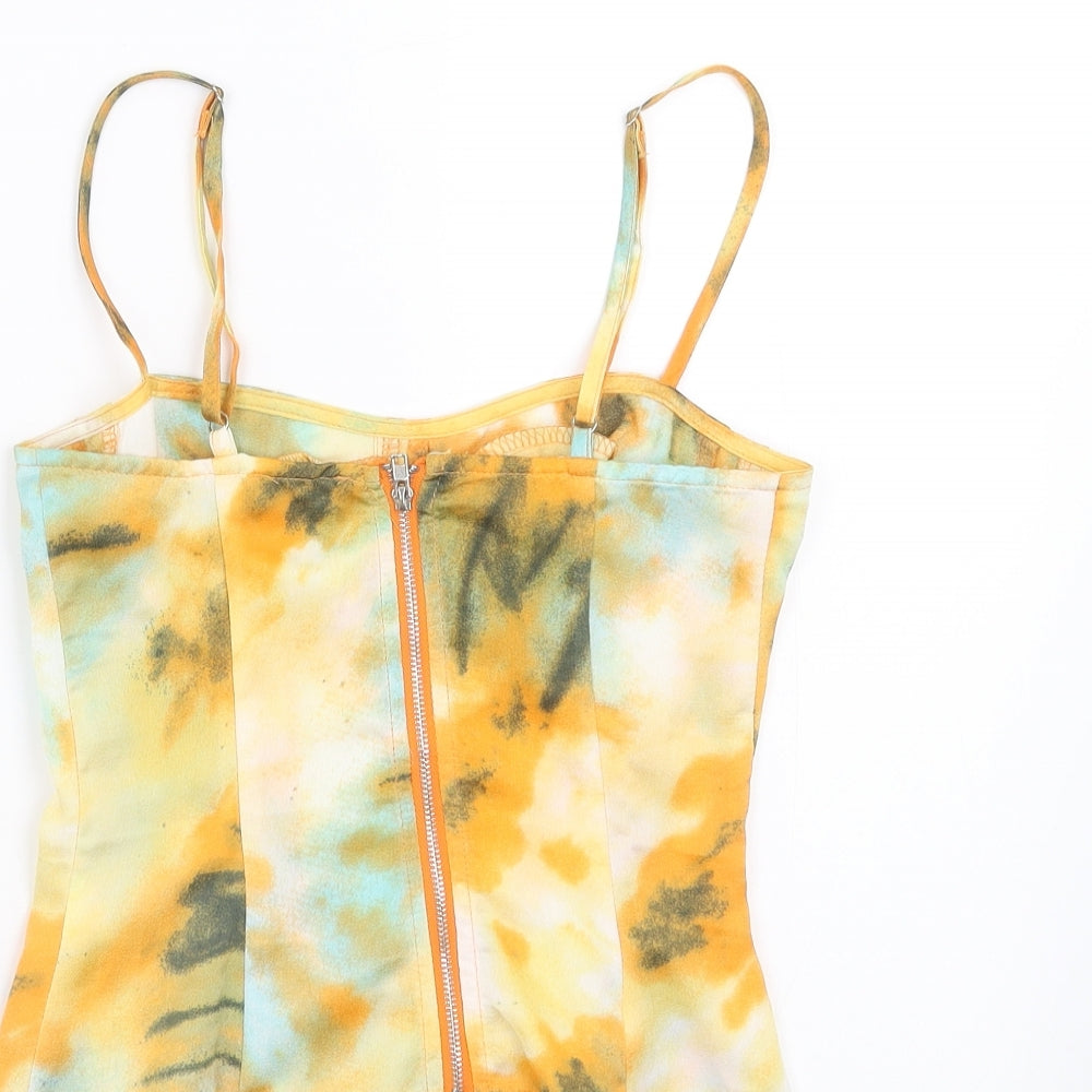 PRETTYLITTLETHING Womens Orange   Camisole Blouse Size 4