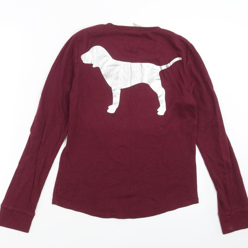 Victoria's Secret Womens Purple   Top Pyjama Top Size M  - dog