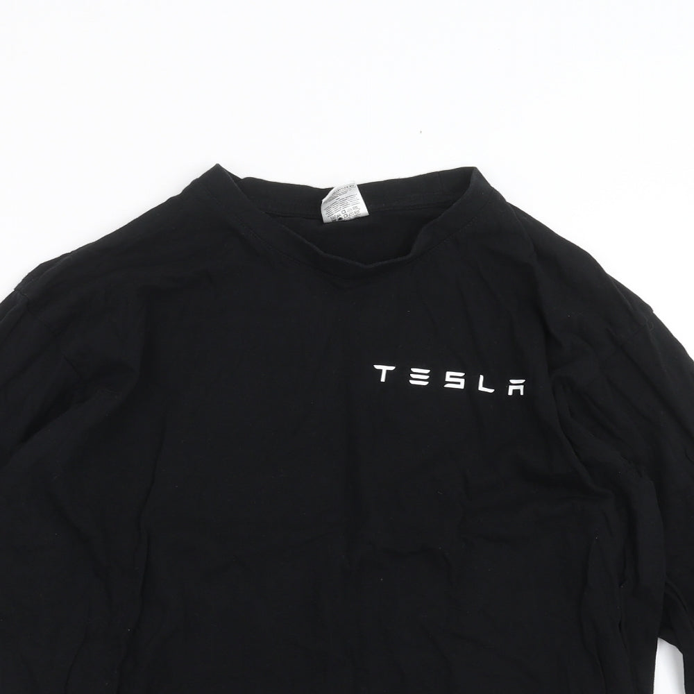 B&C Mens Black    T-Shirt Size M  - tesla