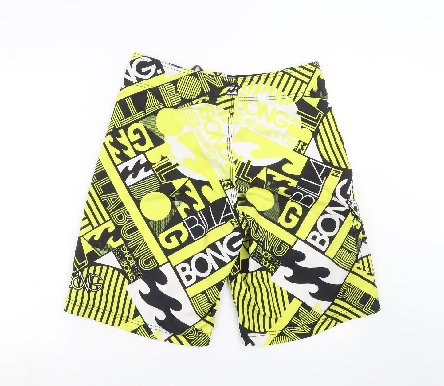 Billabong Mens Yellow Geometric  Bermuda Shorts Size 31 in
