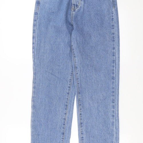 PRETTYLITTLETHING Womens Blue  Denim Straight Jeans Size XS L29 in - uk 2