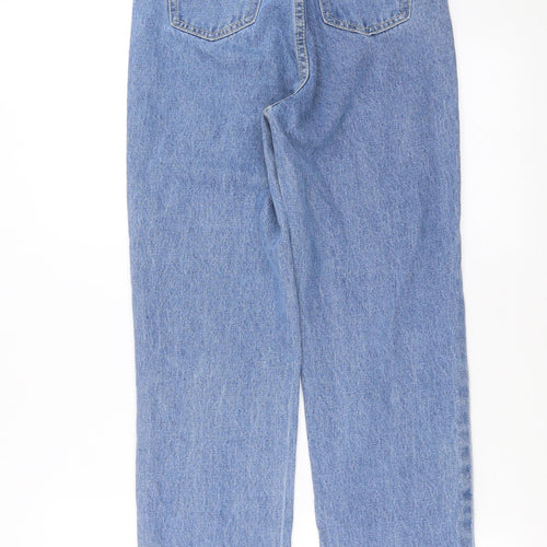 PRETTYLITTLETHING Womens Blue  Denim Straight Jeans Size XS L29 in - uk 2