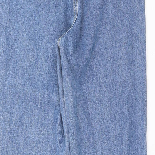 PRETTYLITTLETHING Womens Blue  Denim Straight Jeans Size XS L29 in - uk 2