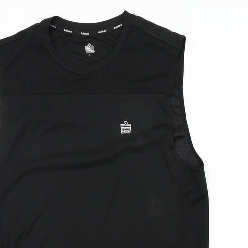 Admiral Mens Black Colourblock   T-Shirt Size L