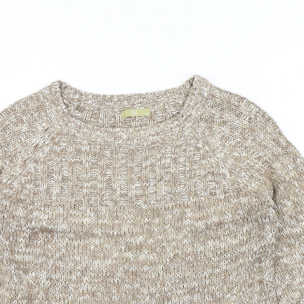 TU Womens Brown   Pullover Jumper Size 16