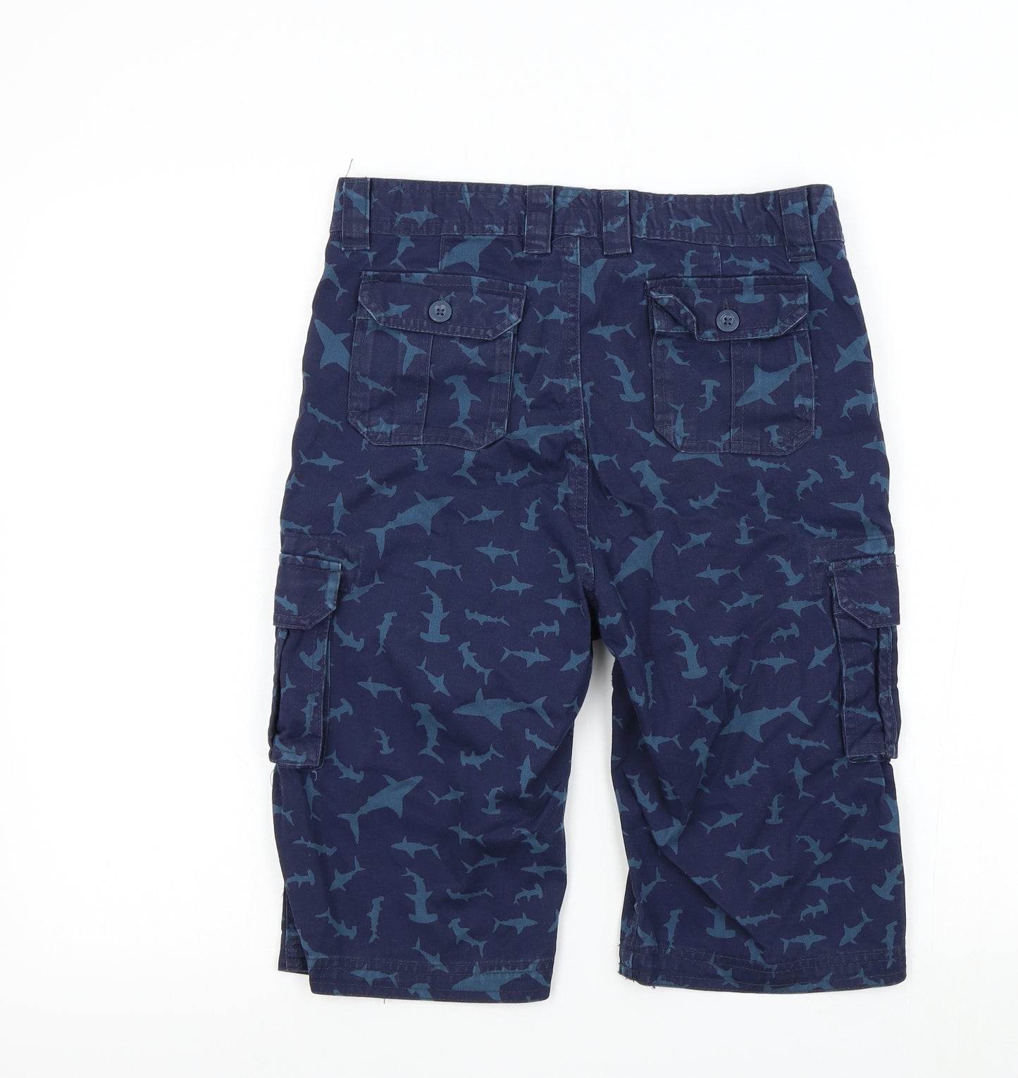 Mountain Wearhouse Boys Blue Geometric  Bermuda Shorts Size 13 Years