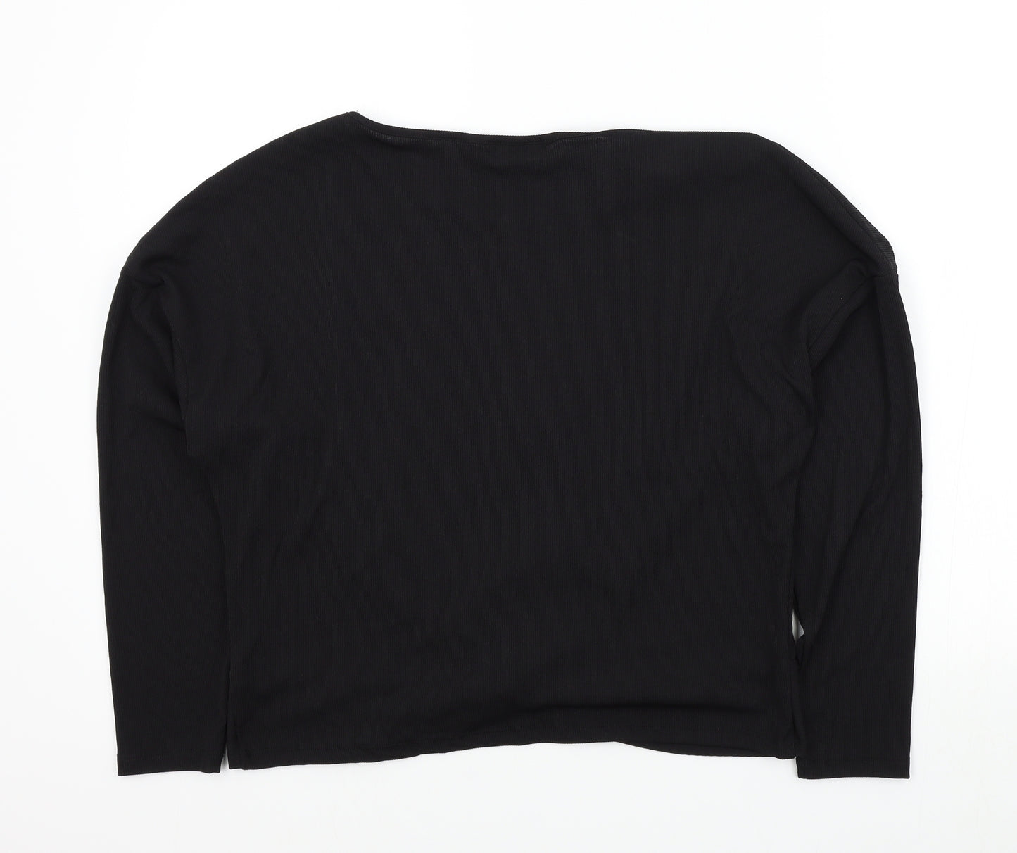 F&F Womens Black Colourblock  Basic T-Shirt Size 16