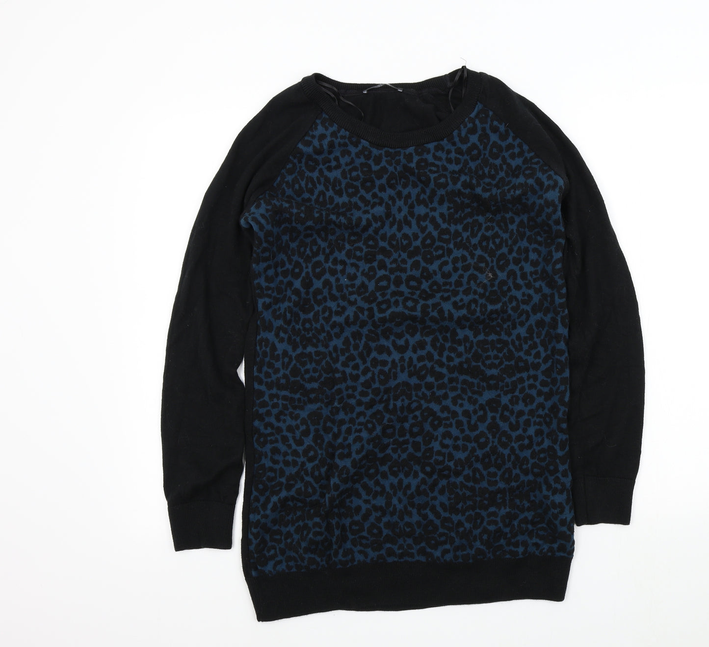George Womens Black Geometric  Pullover Jumper Size 12
