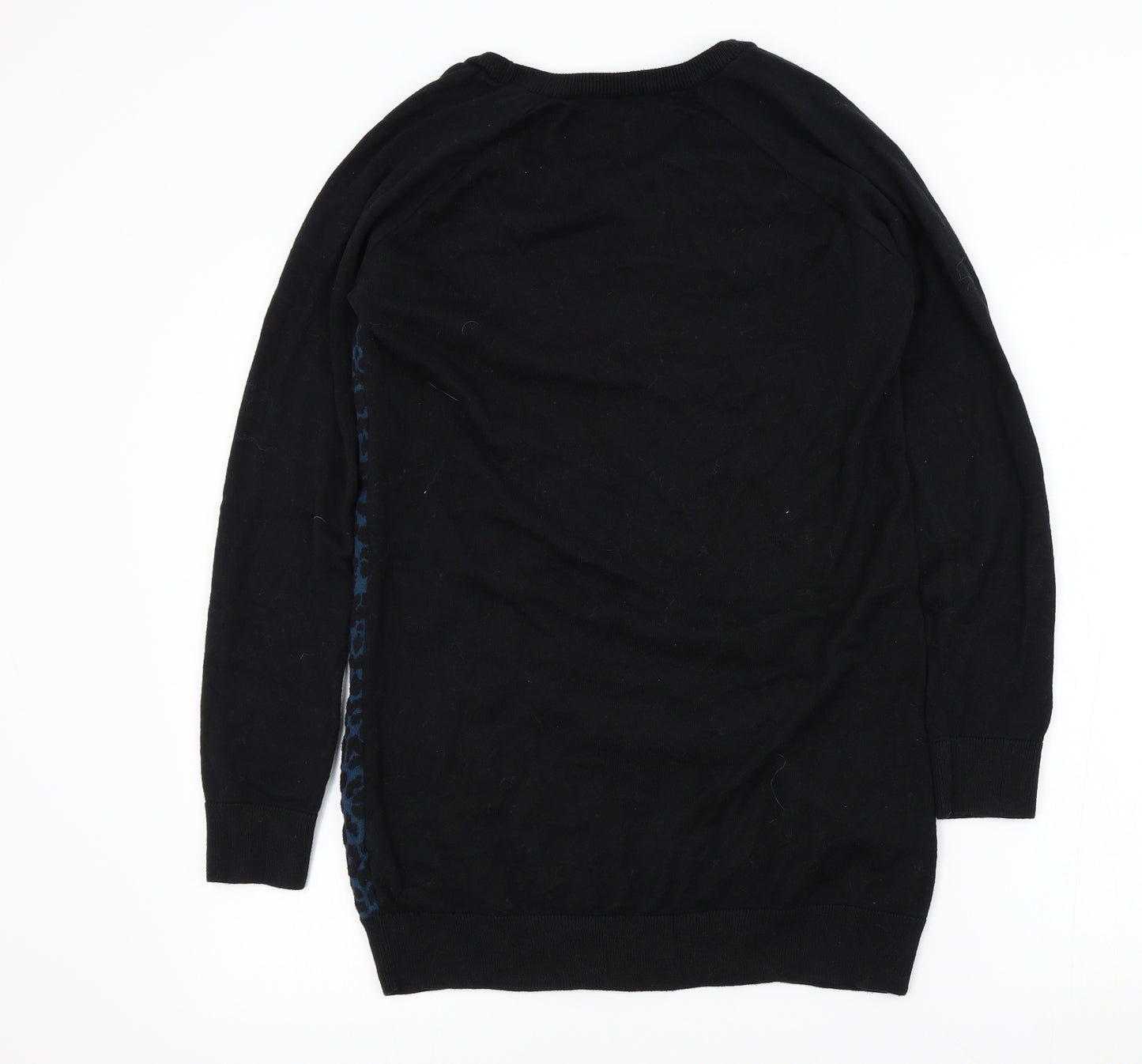 George Womens Black Geometric  Pullover Jumper Size 12
