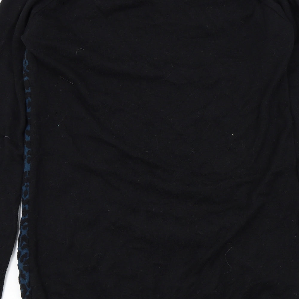 George Womens Black Geometric  Pullover Jumper Size 12