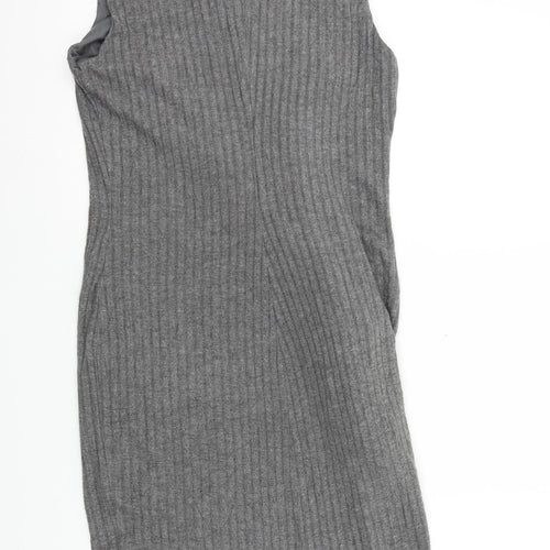 Bella Luxx Womens Grey Colourblock  A-Line  Size S