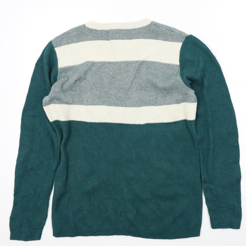 TOM TAILOR Mens Green   Pullover Jumper Size M
