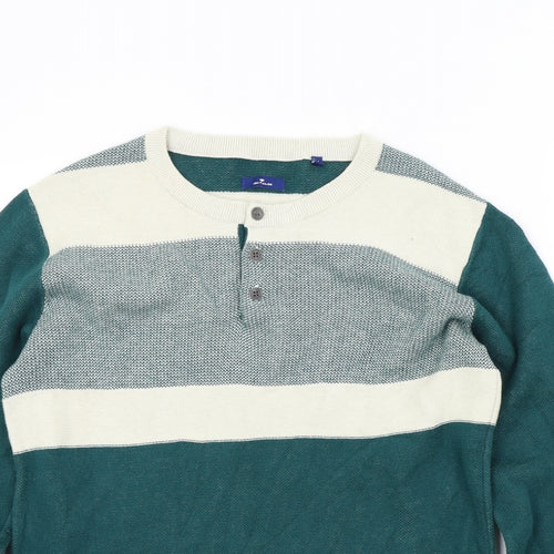 TOM TAILOR Mens Green   Pullover Jumper Size M