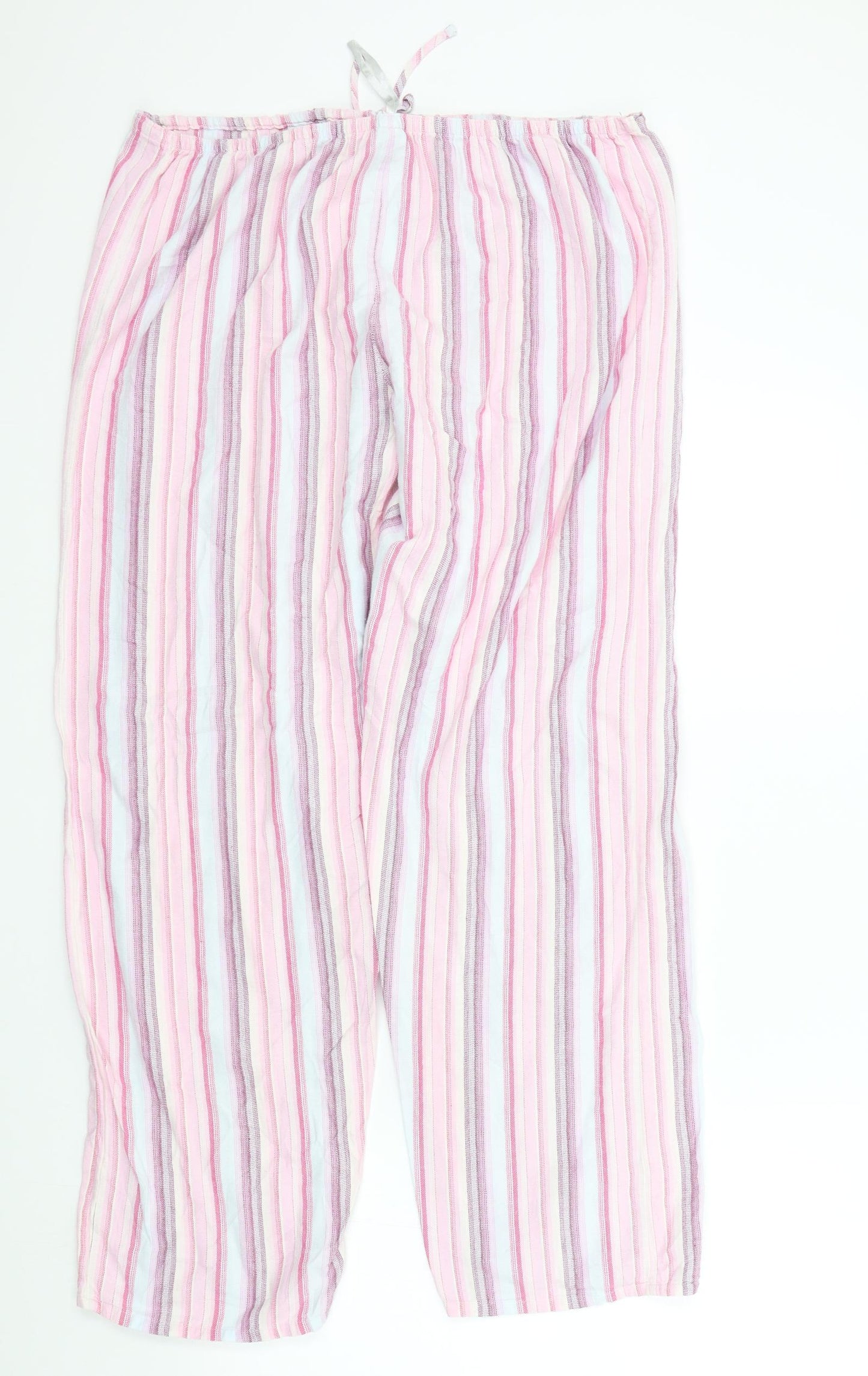 figure Womens Pink Striped  Top Pyjama Pants Size 16