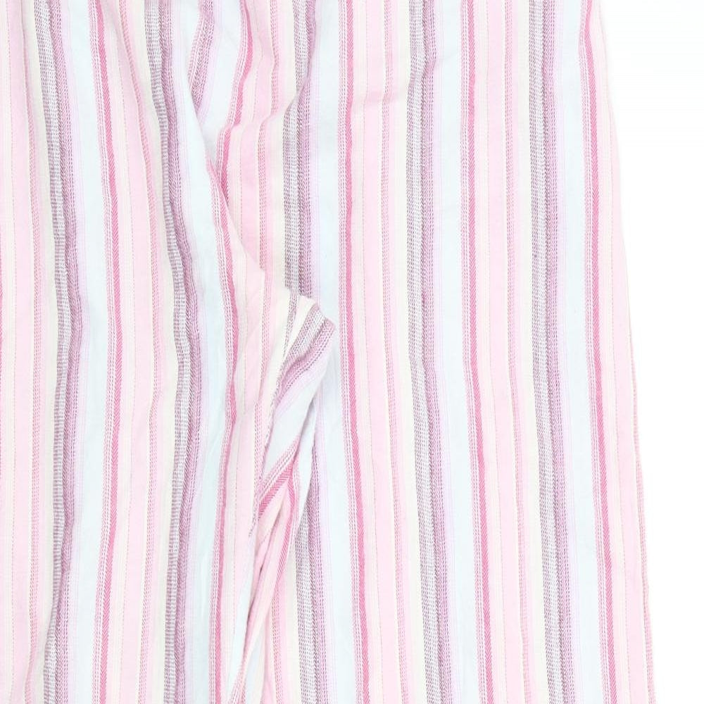 figure Womens Pink Striped  Top Pyjama Pants Size 16