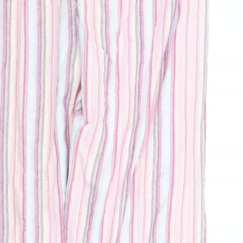 figure Womens Pink Striped  Top Pyjama Pants Size 16