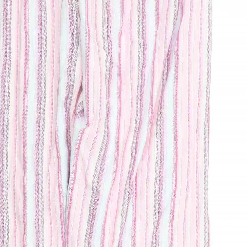 figure Womens Pink Striped  Top Pyjama Pants Size 16