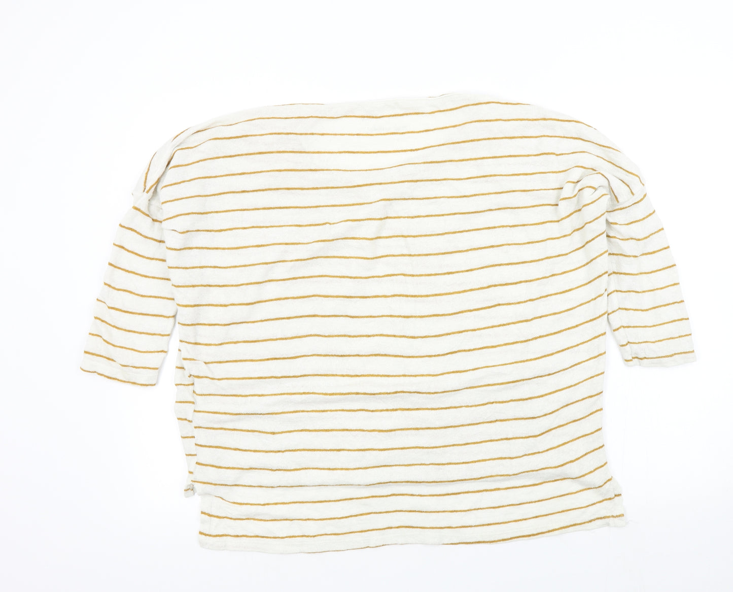 med winds Womens Beige Striped  Pullover Jumper Size M