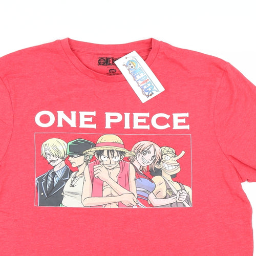 Primark Mens Red    T-Shirt Size L  - One Piece