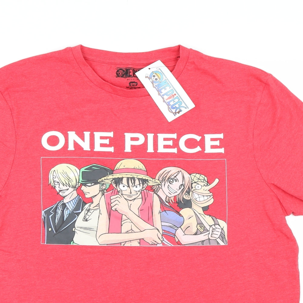 Primark Mens Red    T-Shirt Size L  - One Piece