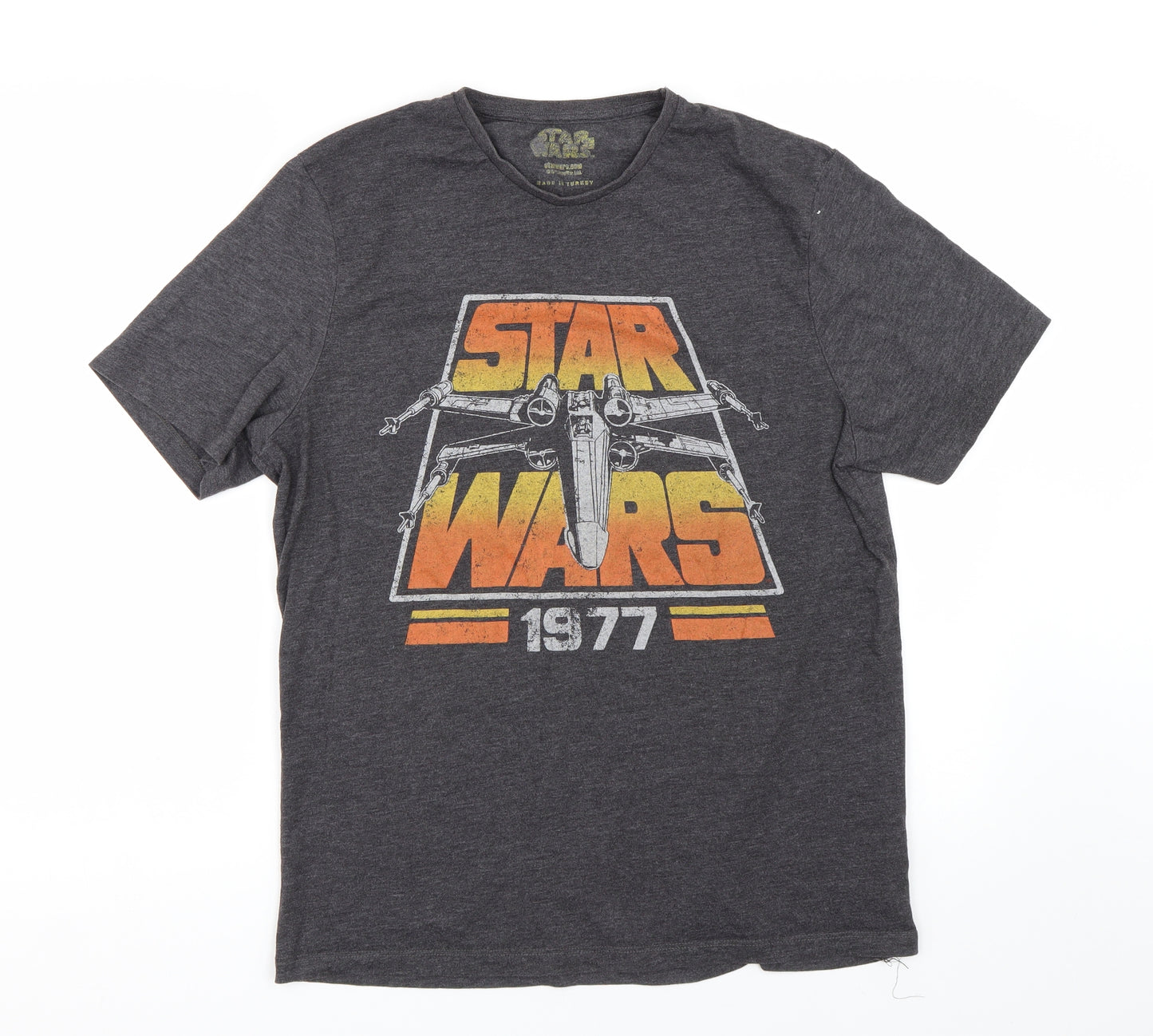 Primark Mens Grey    T-Shirt Size L  - Star Wars