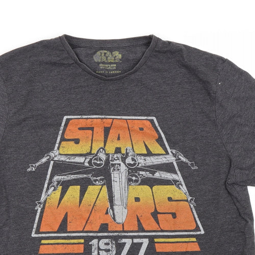 Primark Mens Grey    T-Shirt Size L  - Star Wars