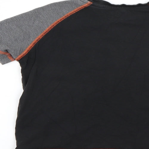 Matalan Boys Black   Basic T-Shirt Size 7 Years  - WIFI