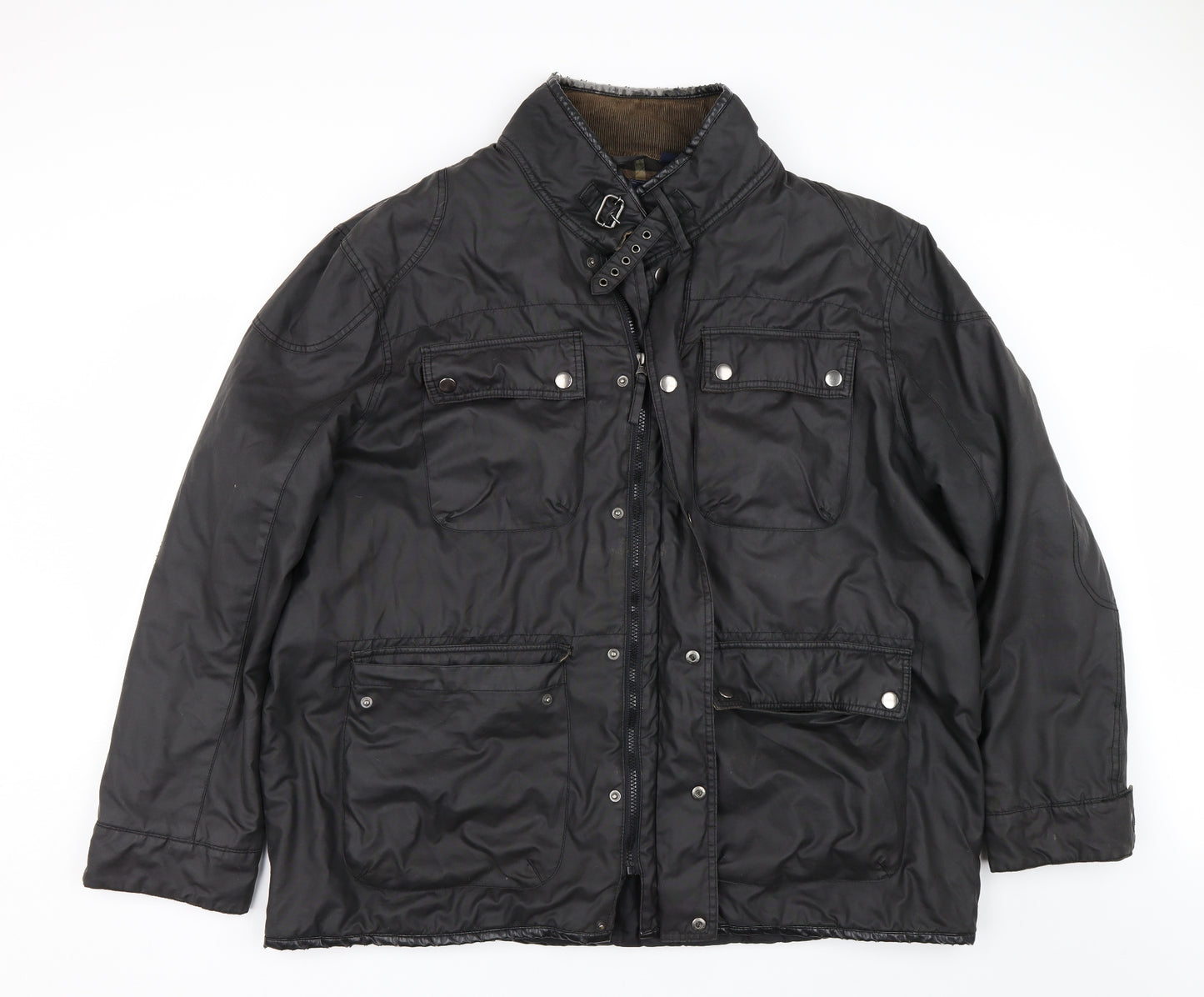 Stone bay Mens Black   Overcoat Coat Size 3XL
