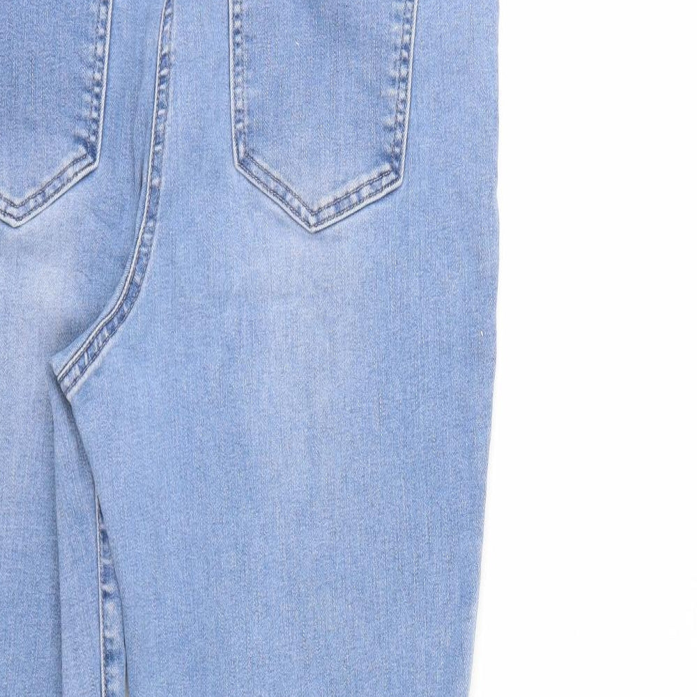 Matalan Womens Blue Floral  Straight Jeans Size 16 L24 in