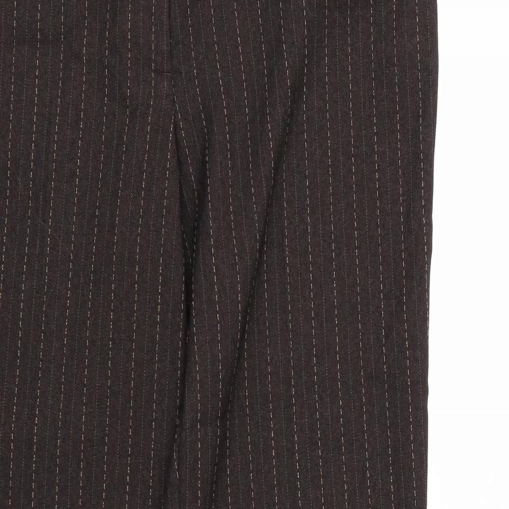 F&F Womens Brown Striped  Trousers  Size 12 L29 in