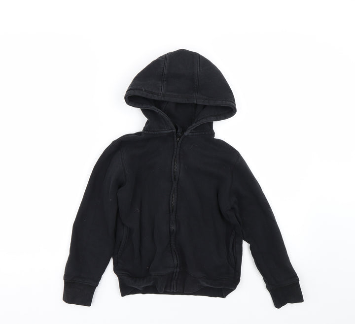 School life Boys Black   Full Zip Hoodie Size 8 Years
