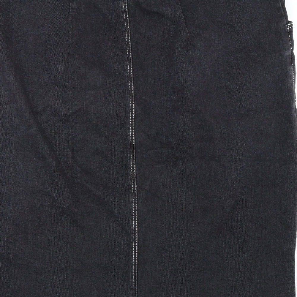 Very Womens Black  Denim Bandage Skirt Size 24
