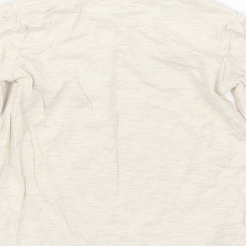 George Girls Beige   Basic T-Shirt Size 12-18 Months  - Butterflies