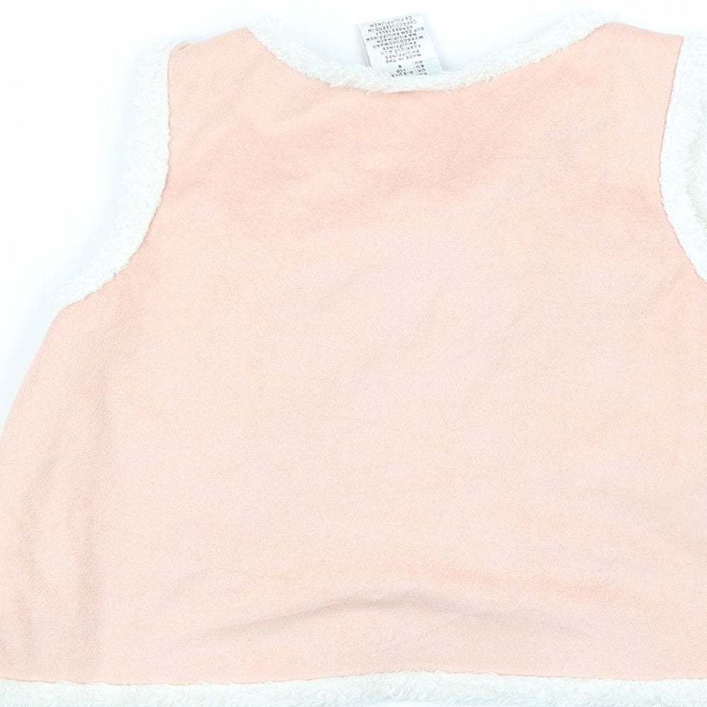 Preworn Girls Pink   Gilet Jacket Size 4-5 Years