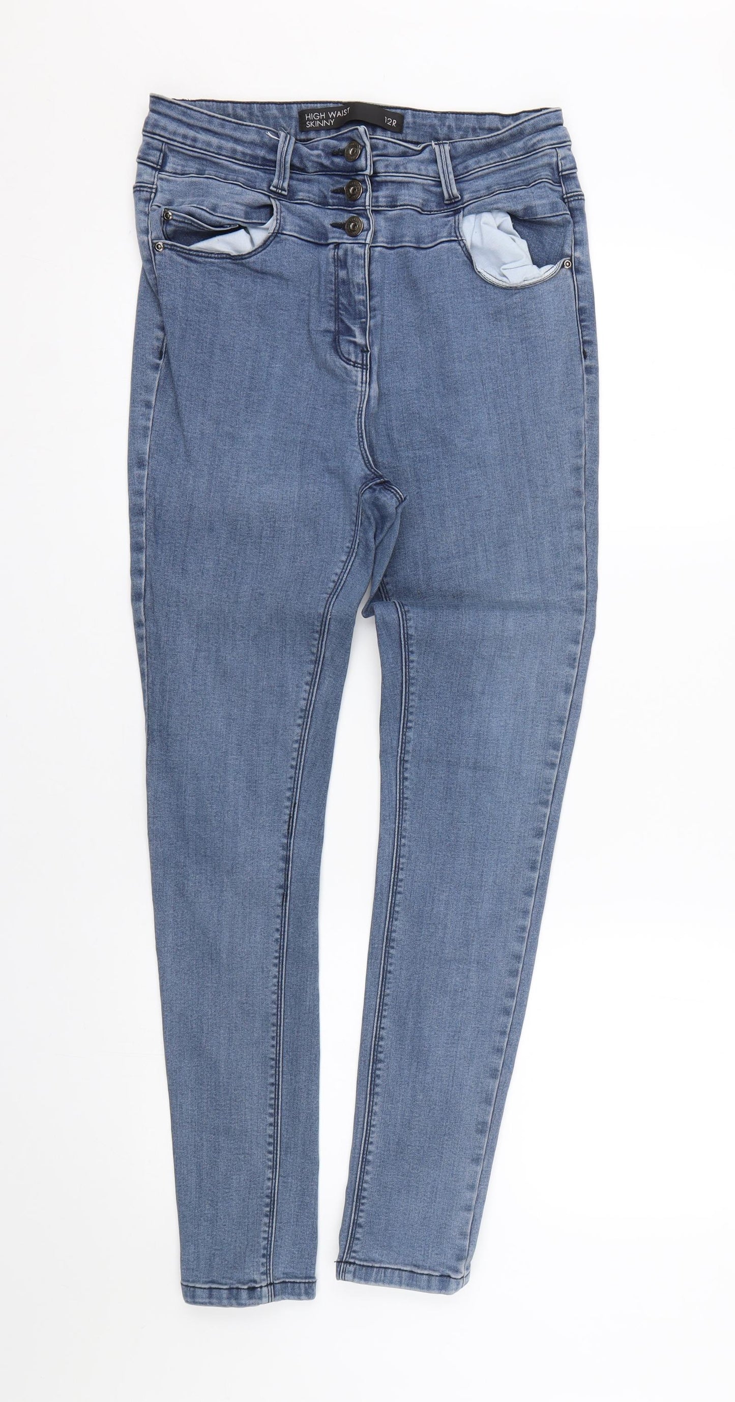 NEXT Womens Blue  Denim Skinny Jeans Size 12 L27 in