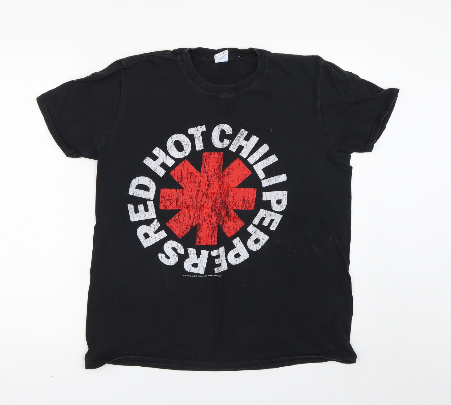 Gildan Mens Black    T-Shirt Size L  - Red Hot Chilli Peppers