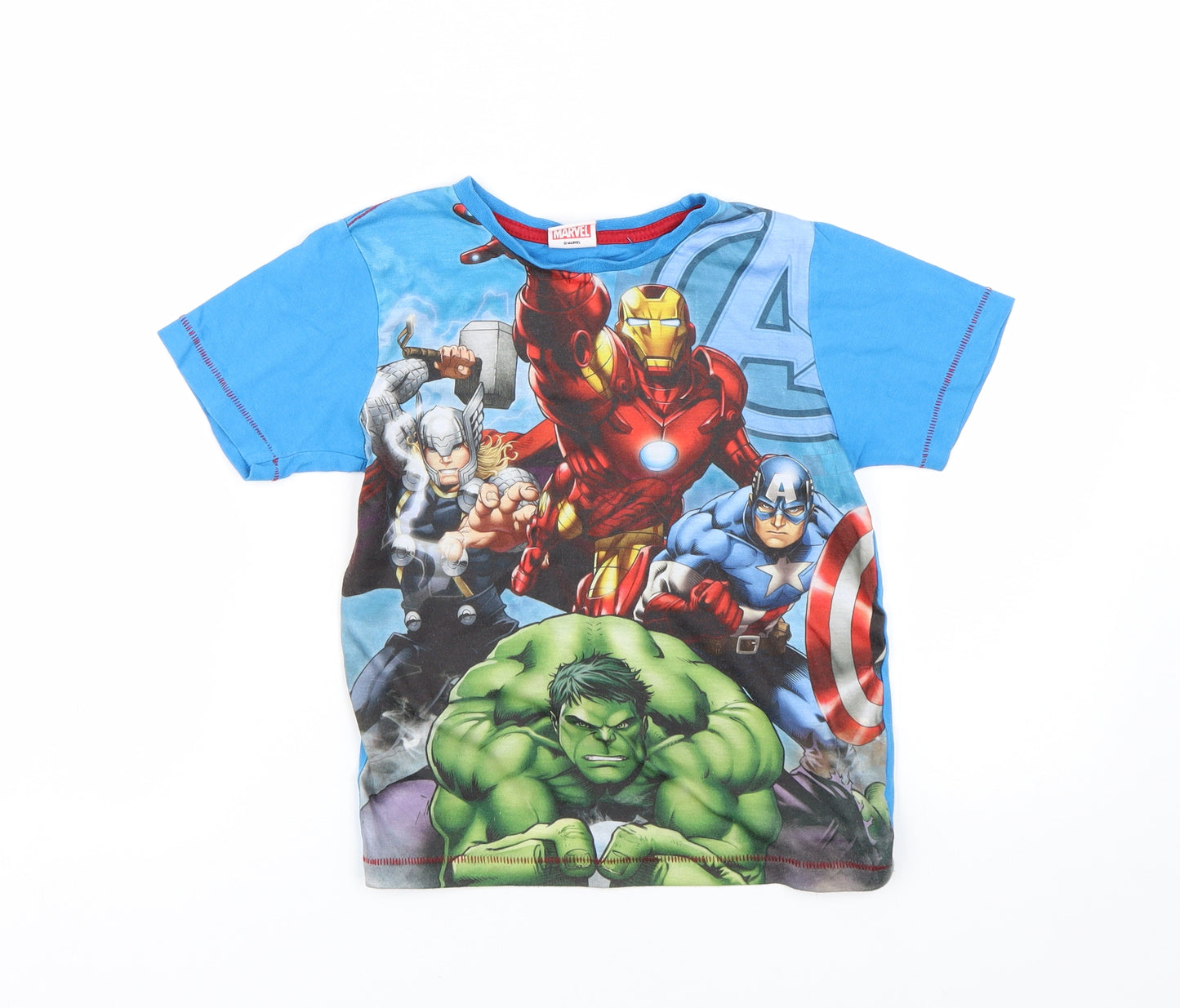 Avengers Boys Blue   Basic T-Shirt Size 5 Years  - Marvel