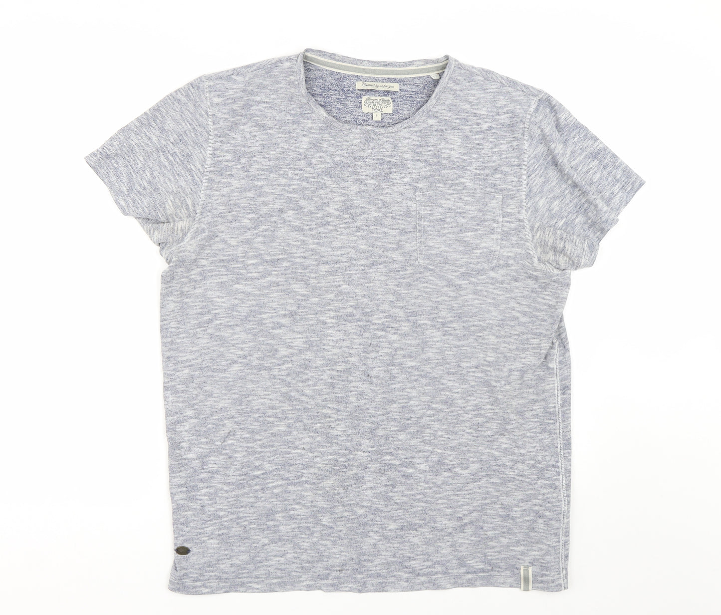 NEXT Mens Blue Striped   T-Shirt Size L