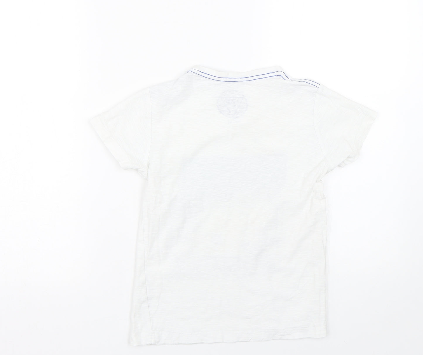 Matalan Boys White   Basic T-Shirt Size 8 Years  - Skate