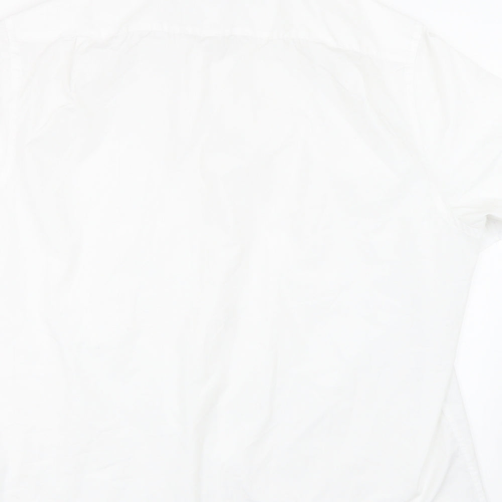 George Mens White    Button-Up Size 17.5